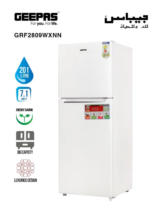 ثلاجة ببابين بتقنية نو فروست 252 kW GRF2809WXNN أبيض-1