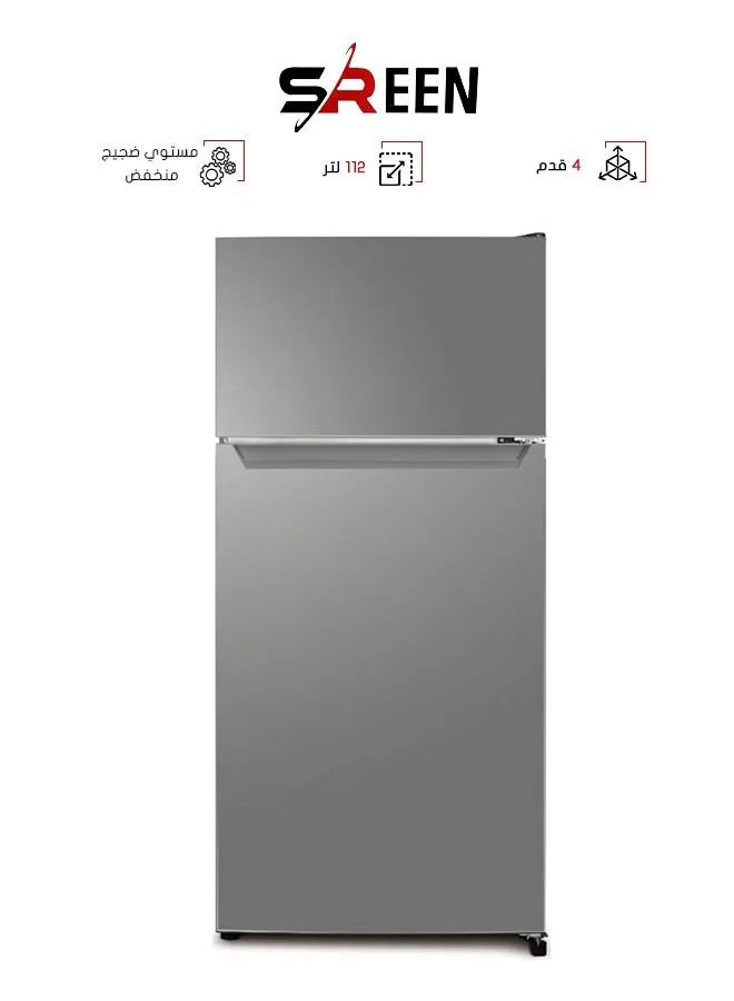 Double Door Refrigerator - 4 Feet - 112 Liters SRTM145DF Silver-1