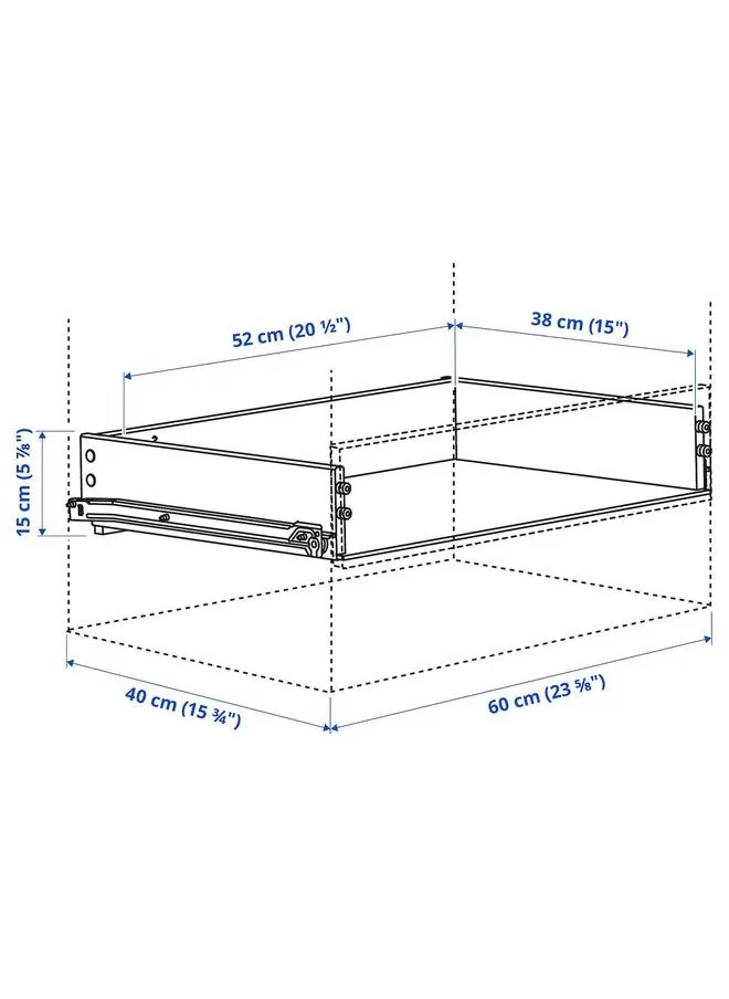 درج بدون واجهة أبيض 15X40 سم-2