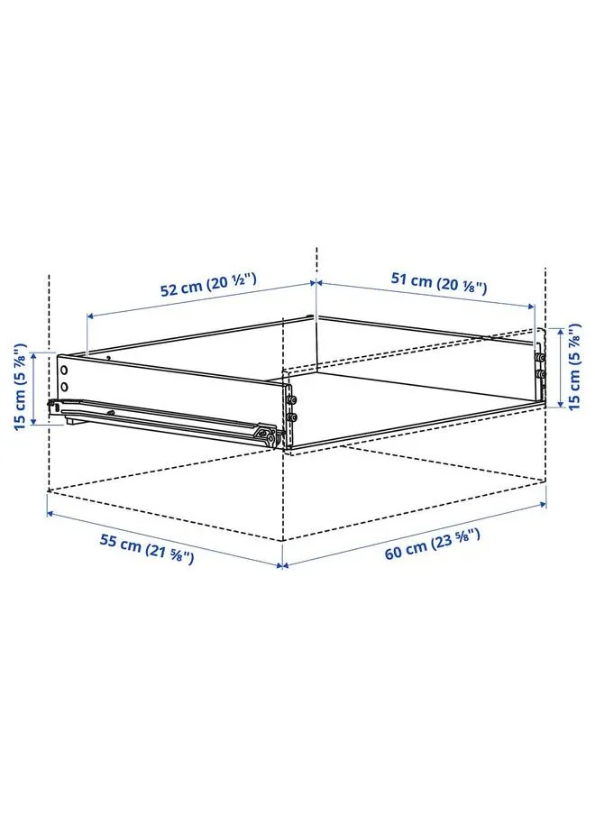 درج بدون واجهة أبيض 15X60 سم-2