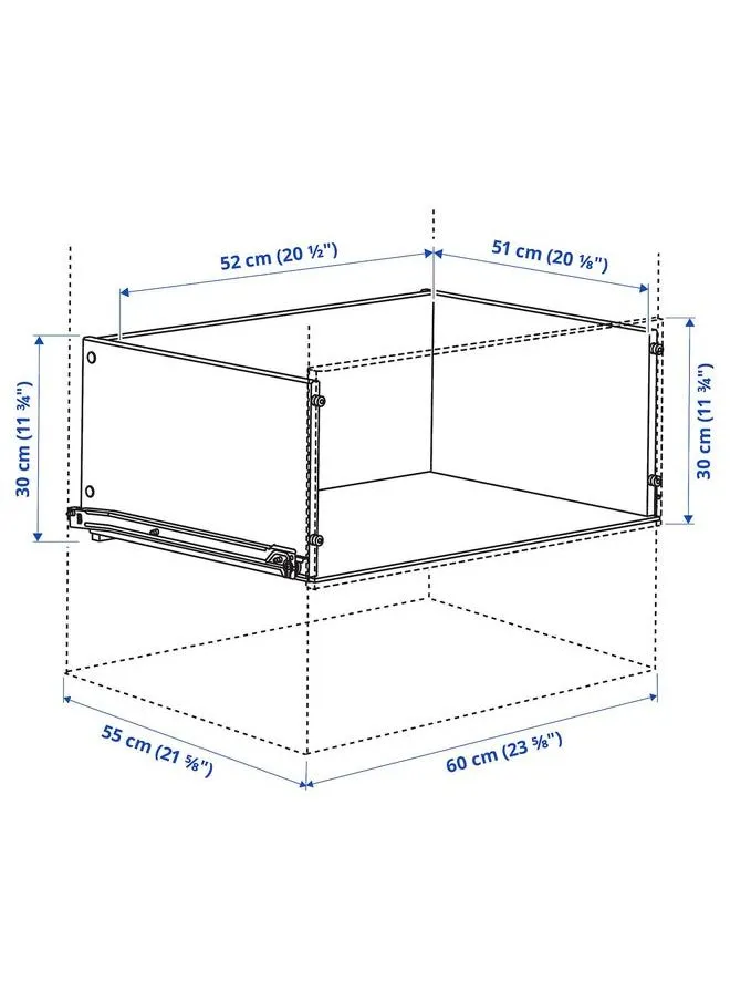 درج بدون واجهة أبيض 30X60 سم-2