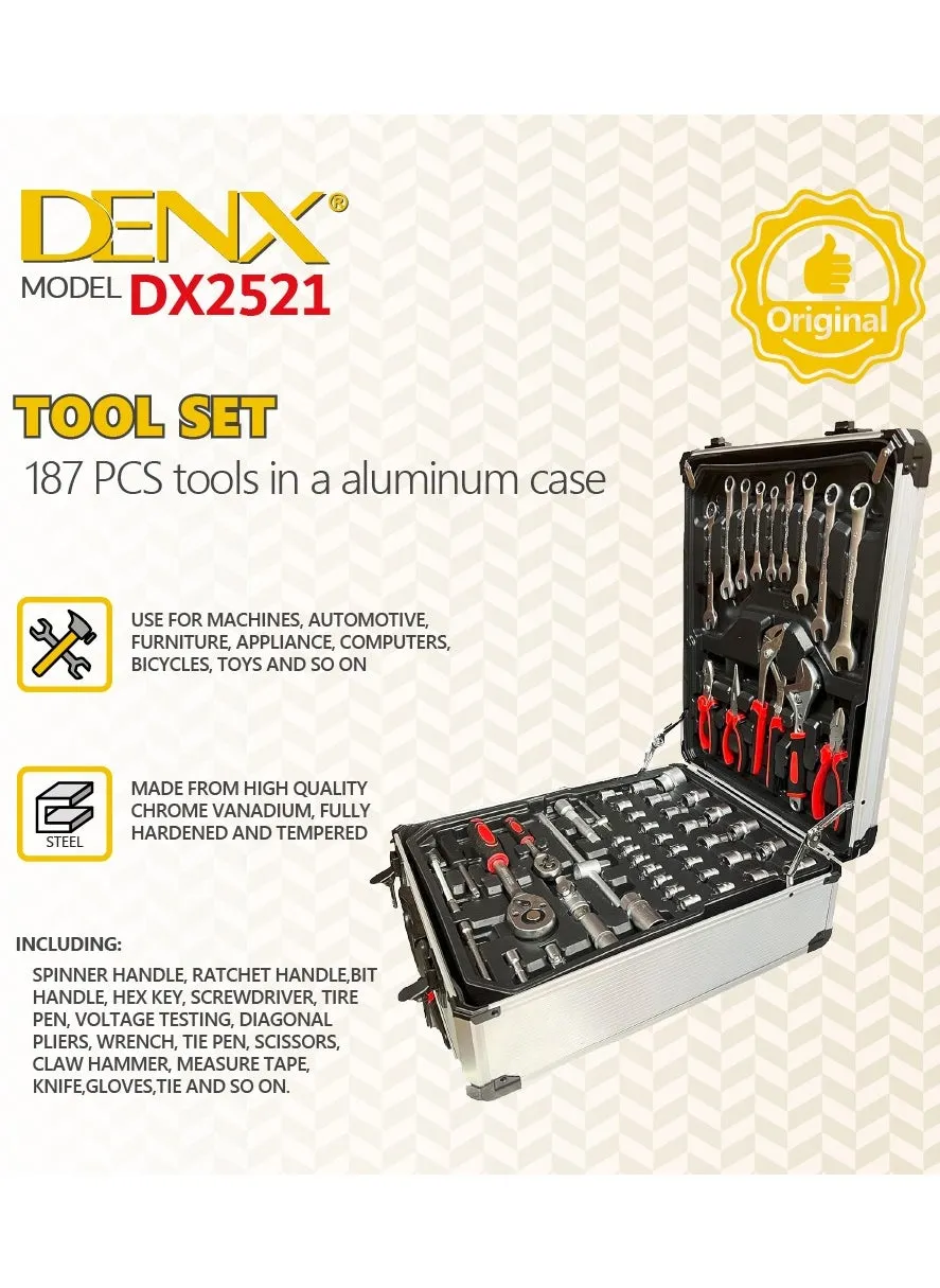 DX2521 - Tool kit for car and home 187 PCS tools-1