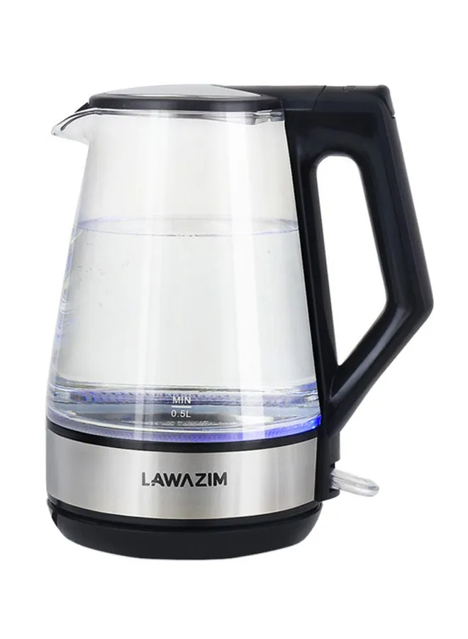 غلاية كهربائية زجاجية 1.8 L 1500.0 W 05-2203-01 شفاف/فضي/أسود-1