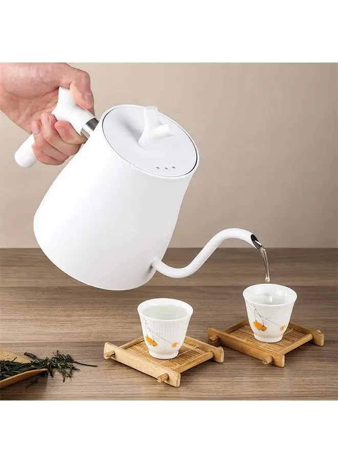 Electric Gooseneck Kettle 1L 1000W Water Kettle for Pour-over Coffee & Tea, 304 Stainless Steel Coffee and Tea Pot, Constant Temperature Coffee Kettle-2