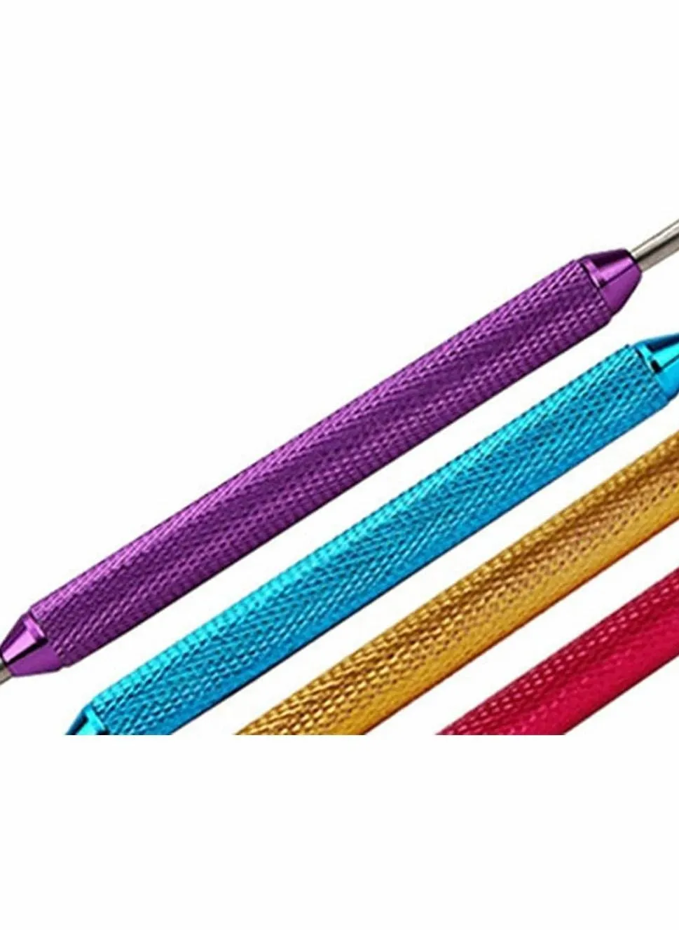 Fancy Coffee Garland Pin, Stainless Steel Art Pen Pin Barista Tool Anti Slip Handle Double Ended Needle Bar for Cappuccino Latte Espresso (2 Pieces, Purple, Light Blue)-2