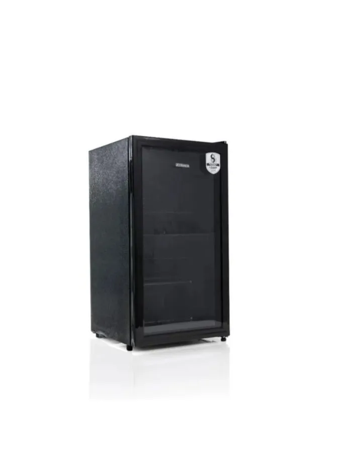 Fisher Single Door Display Refrigerator, 3.14 Feet, 88 Liters, Stylish Black Glass Door - Perfect for Showcasing Your Products!-1