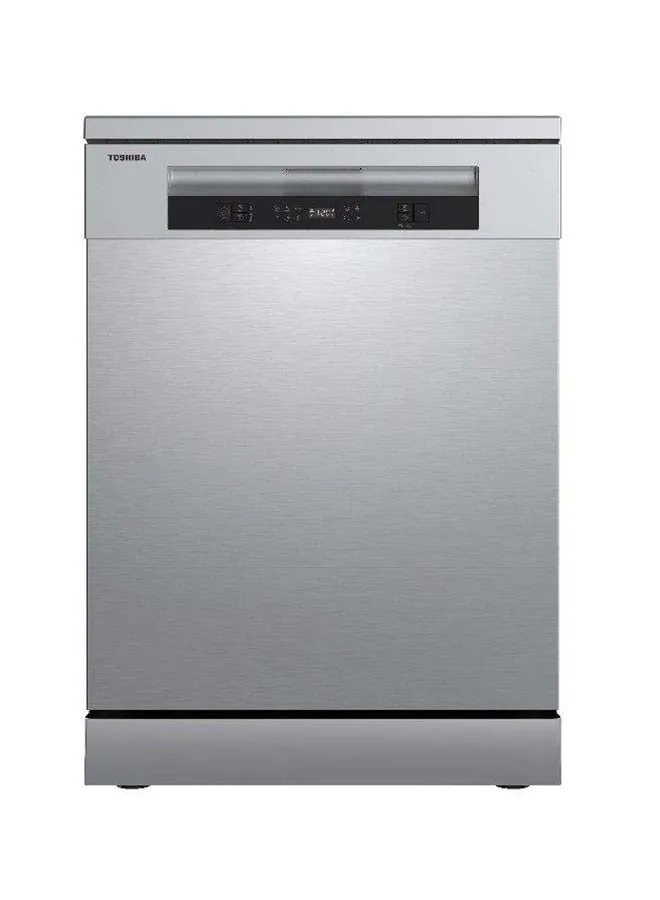 Free Standing Dishwasher 14 Place Setting 6 Programs Silver 127 kW DW-14F5ME(S)-SA Silver-1