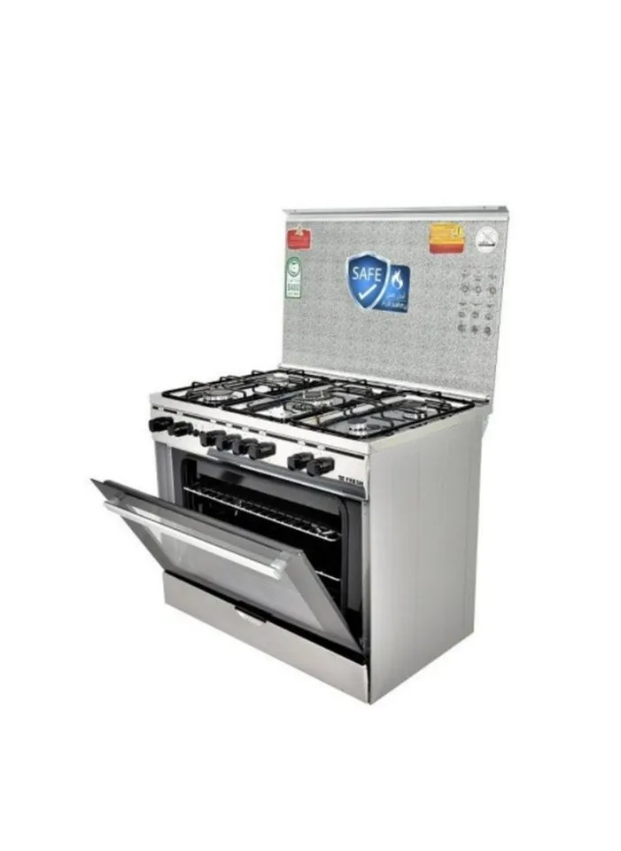 Fresh Egyptian Gas Oven with 5 Burners, 60x90 cm, Durable Stainless Steel Design - Safety and Performance Combined!-1