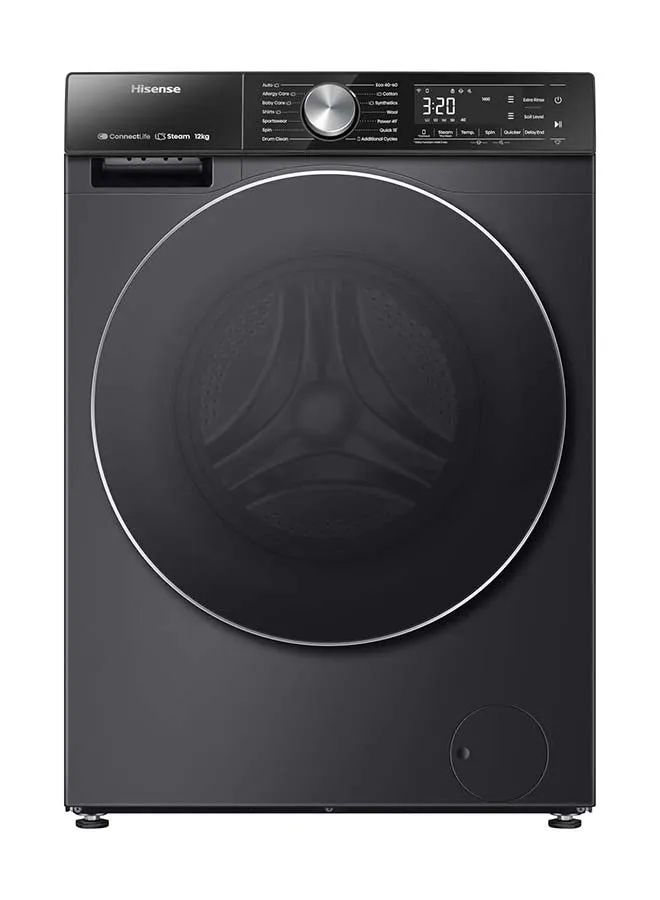 Front loading washing machine, 12 KG,Inverter, A Class, with WIFI, Auto Dosing & Auto Quick wash, 16 programs, Smart Assist, Energy Saving monitoring, Abaya Care, Premium Grey, WF5S1245BT2 Grey-1