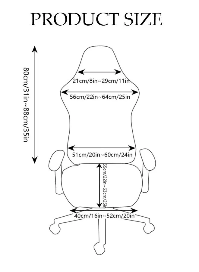 أغطية كراسي الألعاب، أغطية قابلة للغسل لكراسي الكمبيوتر، أغطية انزلاقية مريحة لكرسي الألعاب، غطاء حماية قابل للتمدد مع غطاء مساند للذراعين للكرسي، الكرسي الدوار، كرسي الألعاب، كرسي رئيس الكمبيوتر-2