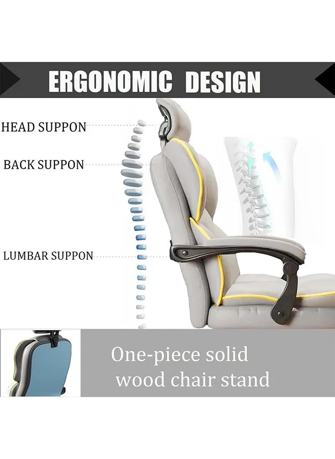 Gaming Chair Office Chair Computer Chair PU Leather Desk Chair Ergonomic Adjustable Tilt Swivel Gaming Chair Without Footrest-2