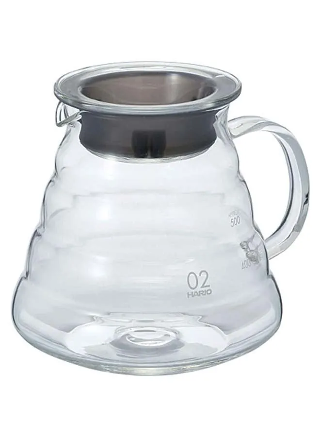 أداة تقديم القهوة من الزجاج سعة 600 مل 600.0 ml V60 Glass شفاف-1