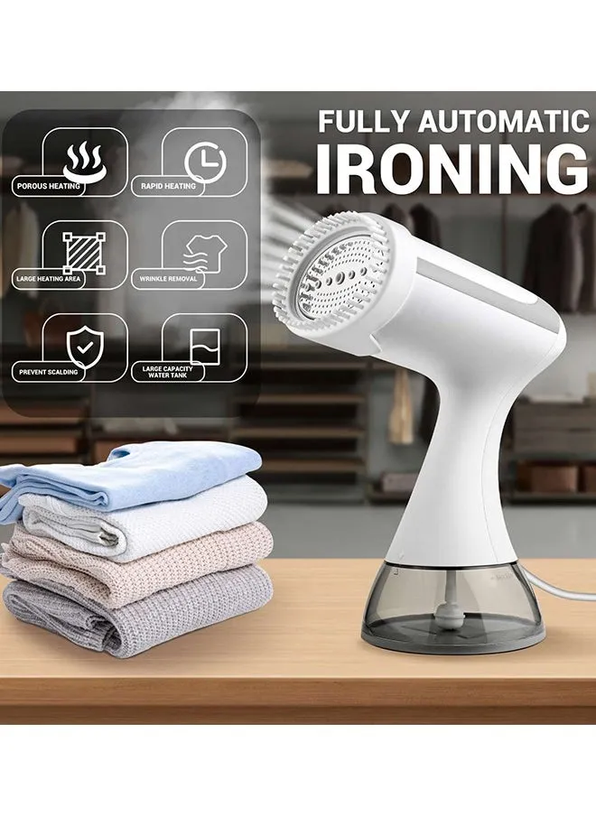 Handheld garment steamer, High-Power Fabric Steamer，portable Garment Steamer Iron, 300ml, 1200W, White/Black-2