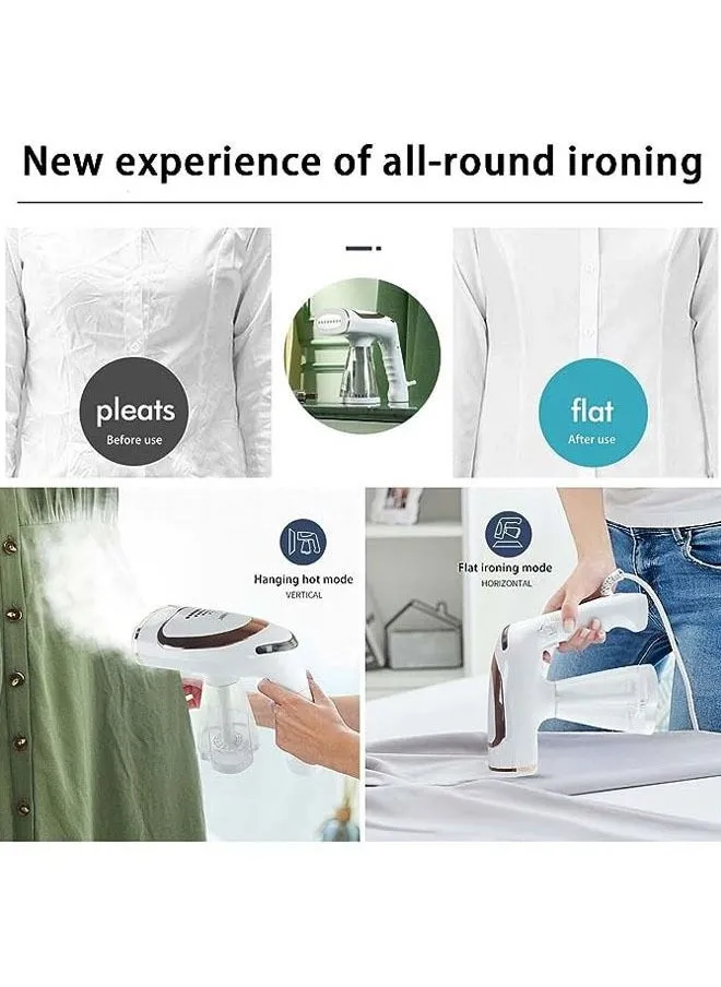 Handheld Steam Iron, 1600W Handheld Garment Steamer,Portable Fabric Steam Iron Fabric Wrinkle Remover with 250mL Water Tank Foldable Steam Iron for Home Use and Steamer Travel-2