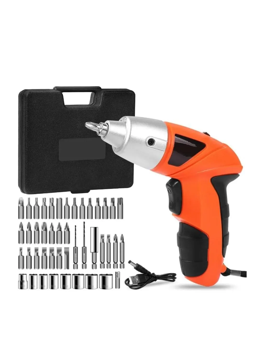 HIMAX Screwdriver Set,47 in 1 Cordless Drill Screwdriver Bits Set Rechargeable, 3.6V Li-ion 3.5N·m Max Torque Electric Rotatable Drill Screwdriver for Home Improvement DIY Project-1