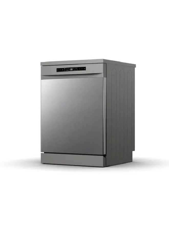 Hisense Dishwasher Machine 8 Programs 3 Baskets 15 Places, Maximum Noiseless, Self Cleaning, Premium Steel, HS643E90XSA Grey-2