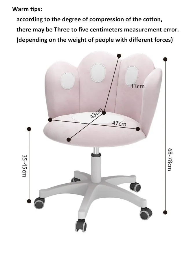 كرسي مكتب منزلي، كرسي كمبيوتر، كرسي كمبيوتر، كرسي دوار لطيف قابل للتعديل، كرسي مكتب للكتابة، كرسي دراسة خلفي، كرسي 360 دوار تجميلي، ارتفاع قابل للتعديل （رمادي）-2