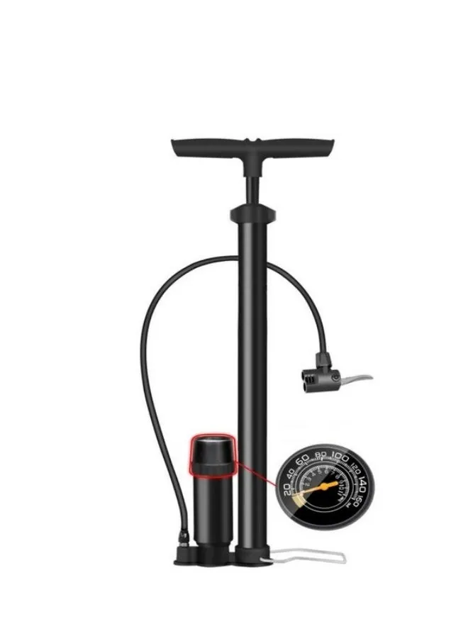 Household Bike Pump with Gauge Portable Bicycle Tire Pump 160 PSI Multi-function Air Pump-2