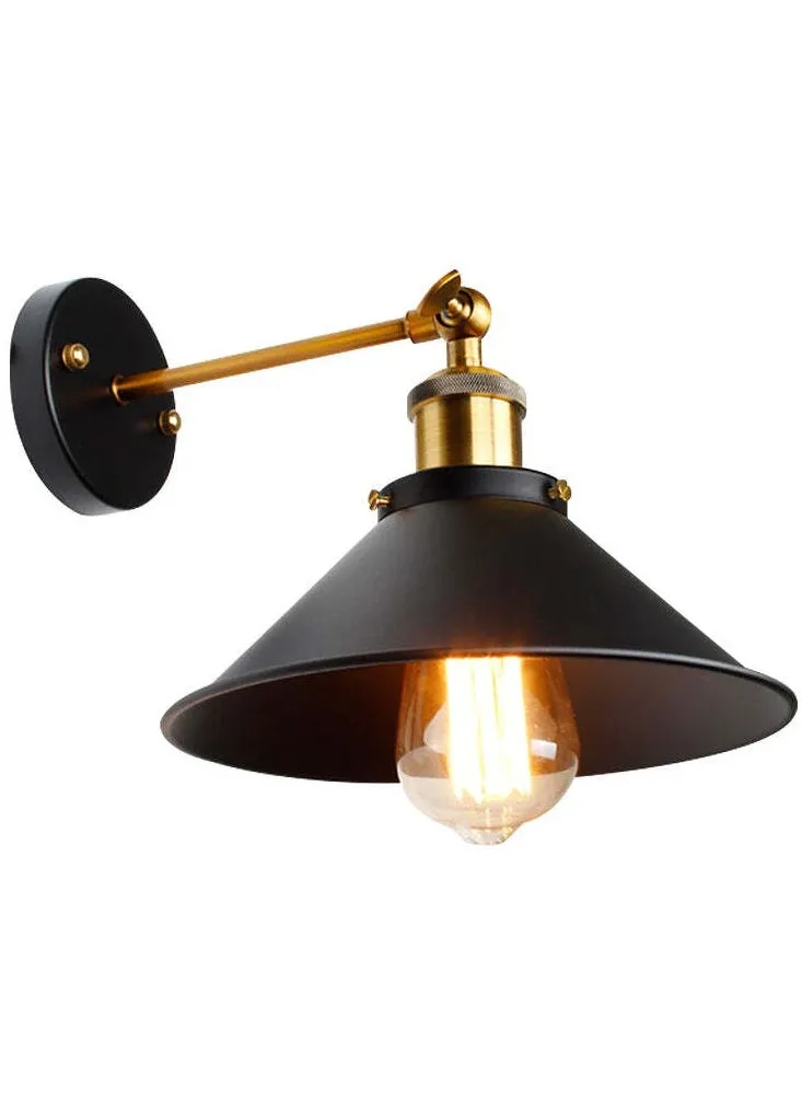 Industrial Vintage Wall Sconce Adjustable Ceiling Lamp Black Metal Ceiling Light Fixture Retro Indoor Sconce for Bedroom, Kitchen, Restaurant-1