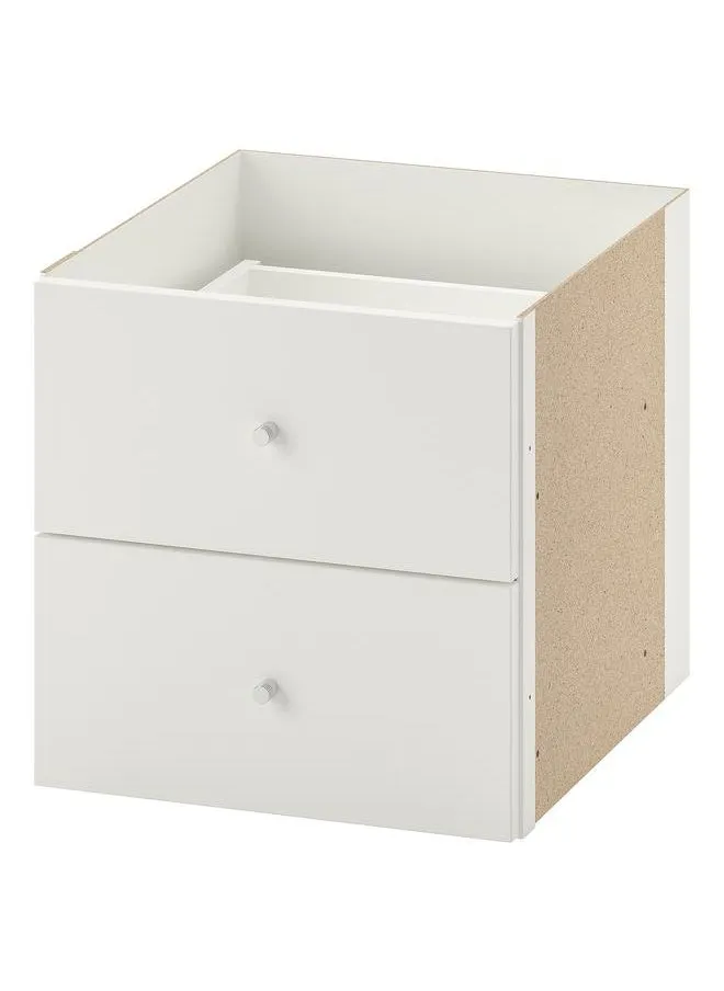 Insert With 2 Drawers White 33X33 Cm-1