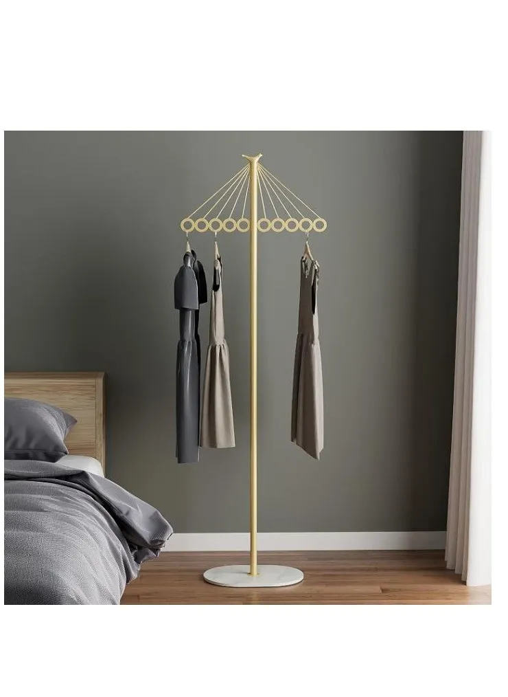 Iron Coat Stand with 10 Holes，Clothes Rack Can Hang Clothes on the Floor for Easy Assembly, Coats, Sweaters, Pants, Shirts, T-shirts, Skirts, for Entrances, Corridors, Bedrooms, Offices.-1