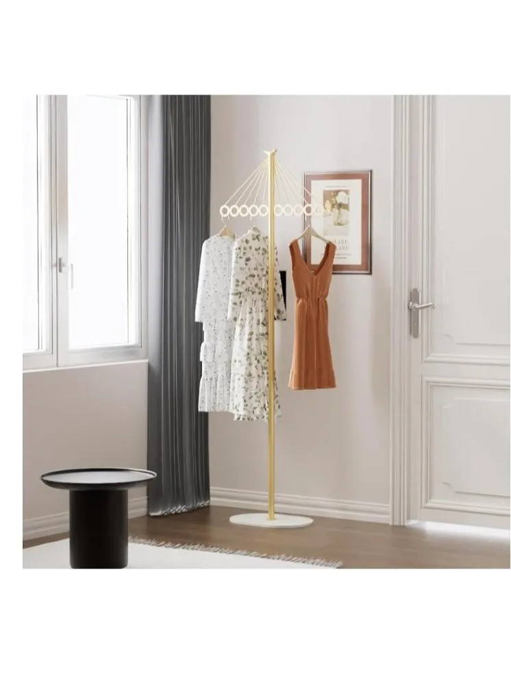 Iron Coat Stand with 10 Holes，Clothes Rack Can Hang Clothes on the Floor for Easy Assembly, Coats, Sweaters, Pants, Shirts, T-shirts, Skirts, for Entrances, Corridors, Bedrooms, Offices.-2