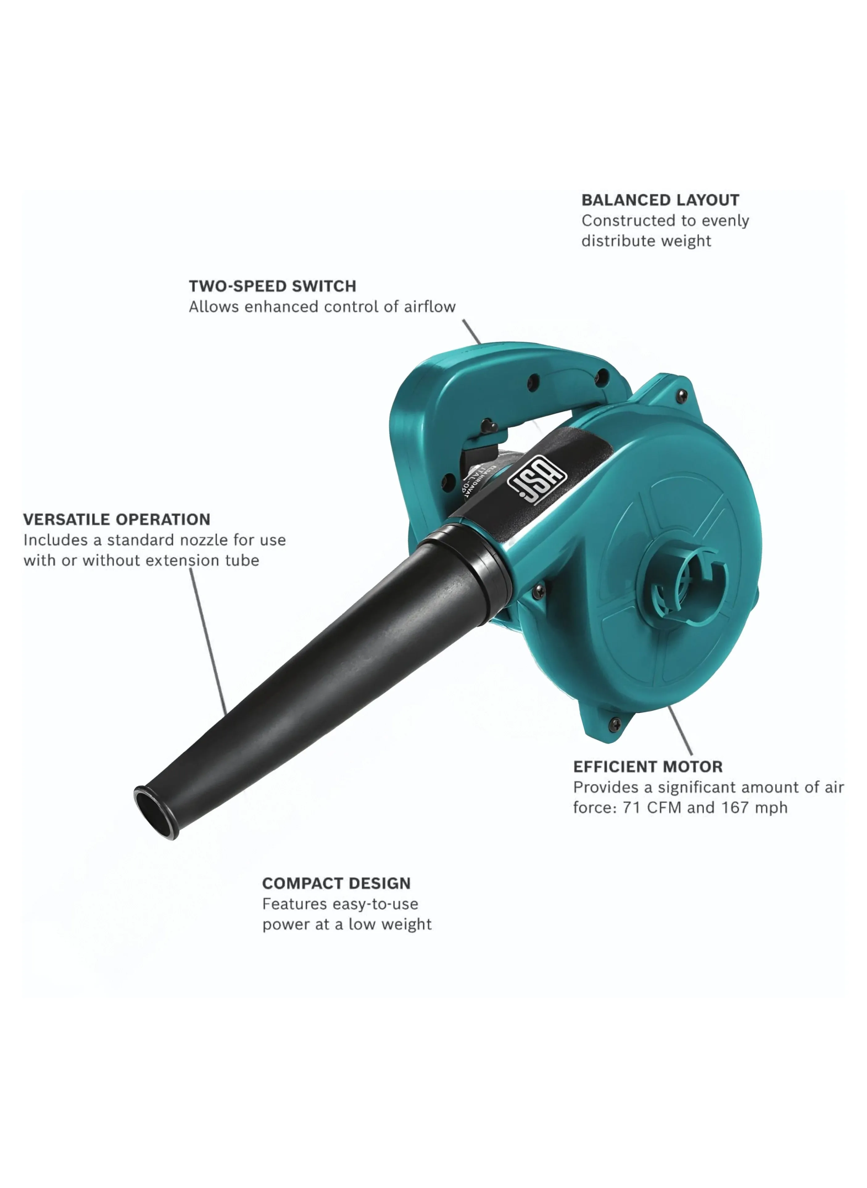 منفاخ كهربائي 450 وات متعدد السرعات من JSA-2