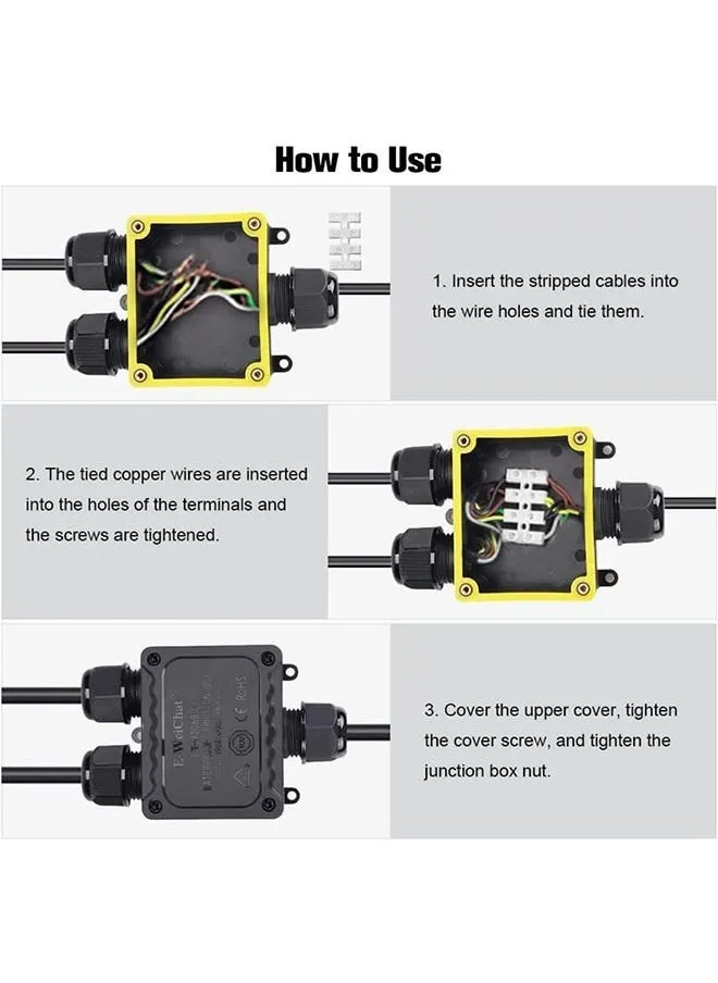 صندوق توصيل كهربائي مقاوم للماء للاستخدام الخارجي، موصل سلك محوري M25، صناديق سلك الطاقة الكهربائية مناسبة للاضواء الخارجية، اضاءة المناظر الطبيعية-2