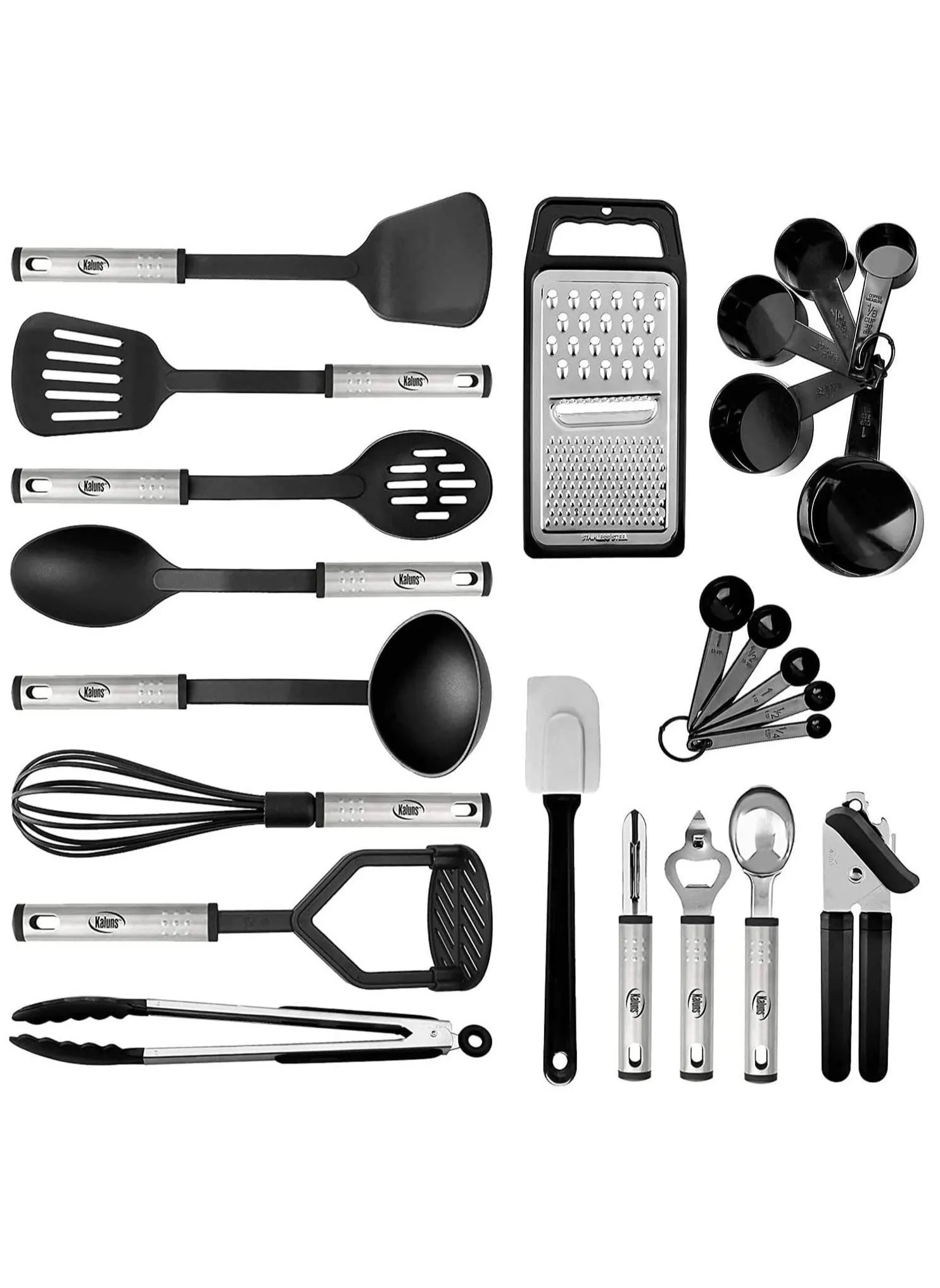 Kitchen Utensil Set 24 Nylon and Stainless Steel Non-Stick Heat Resistant Cooking Utensils Best Tools, Useful Pots Pans Accessories Gadgets-1