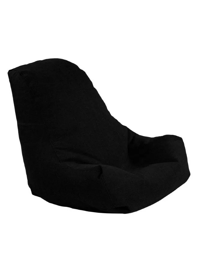 Linen Bean Bag Chair with Filing EPS beads 90x90x140 cm - Black-1