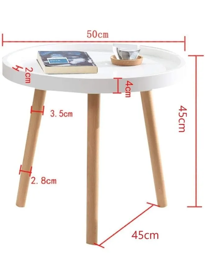طاولة قهوة لغرفة الجلوس أبيض 45 x 50 x 50سم-2