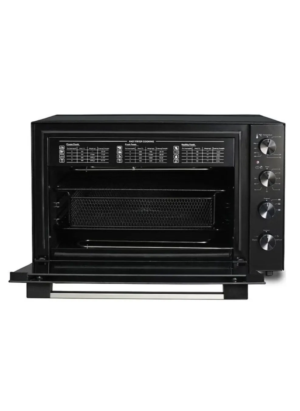 Luxell Turkish electric oven 70 liters black with fryer-2