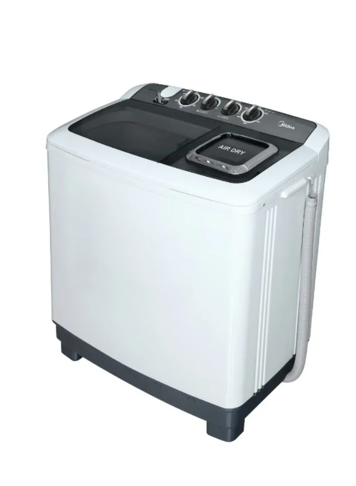 Midea Twin Tub Washing Machine,12 KG (Black Lid) - 900 W TW120ADN(B) White-1