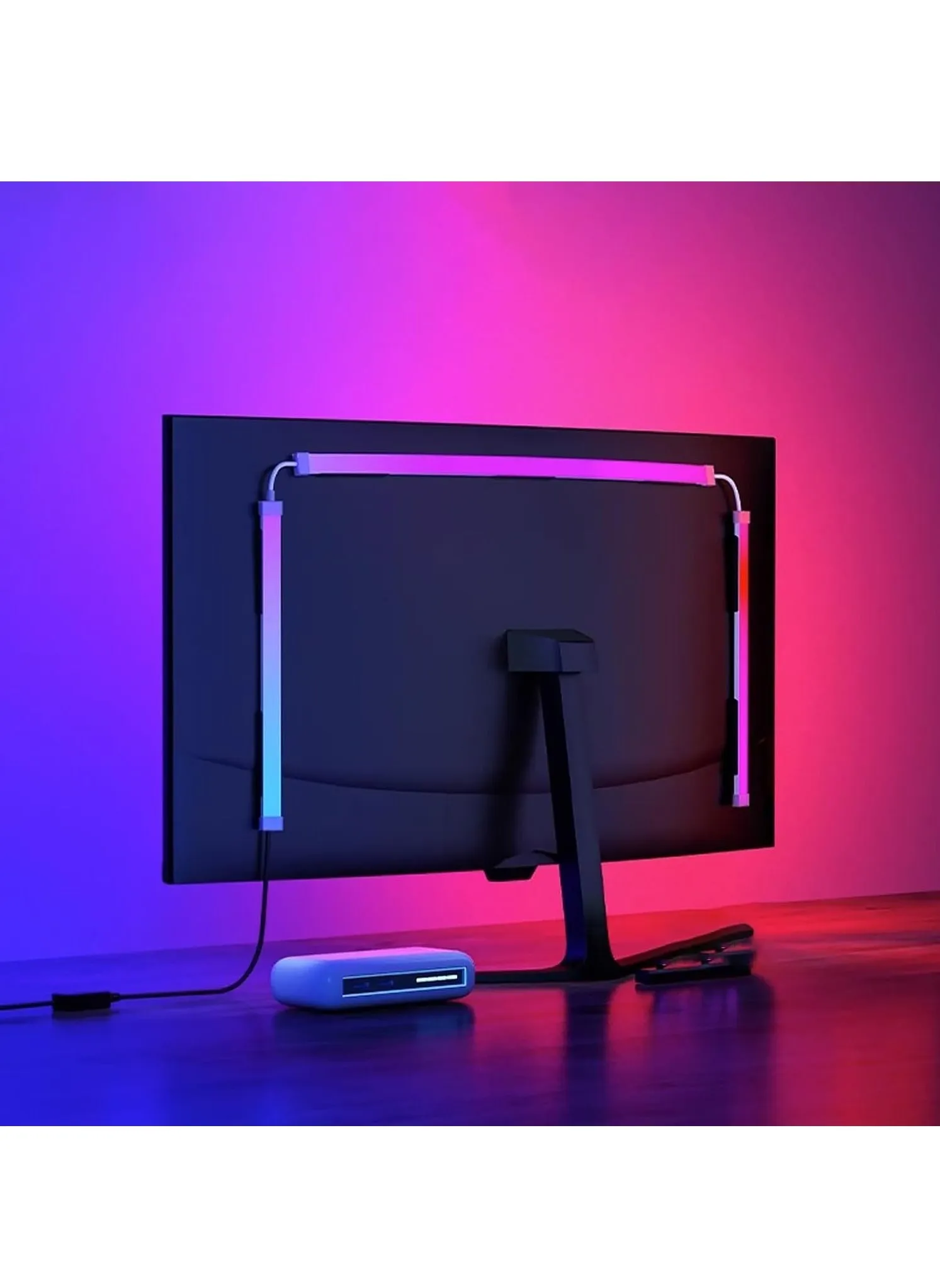 Monitor Led Backlight 24 Inch Led Strip Lights Sync with Screen Color or Music RGB Computer Light Bar Behind Monitor Supports Pc or Mac-1