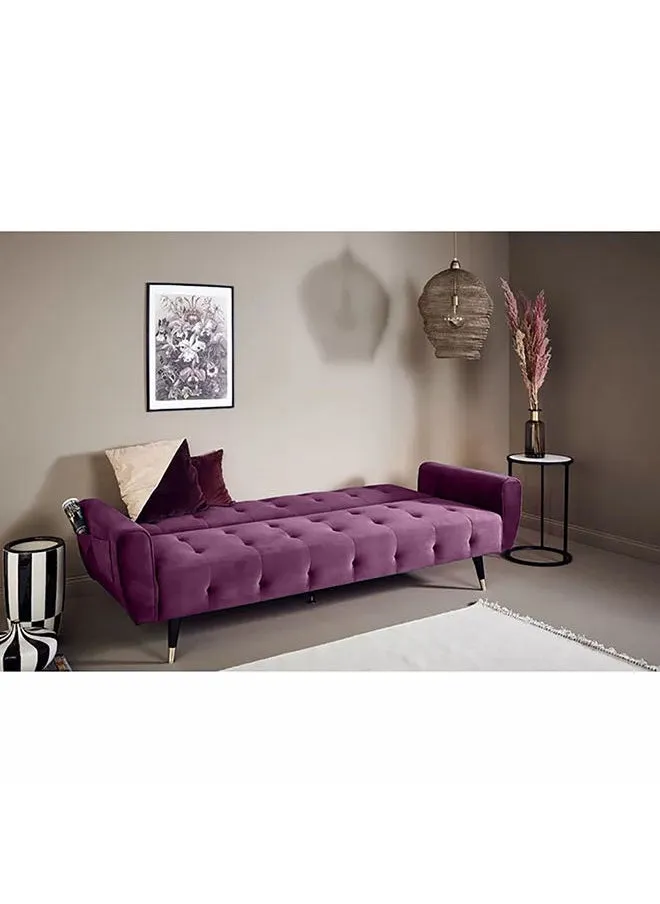 مونتلا | أريكه سرير 2 في 1 من المخمل 36x179x106 cm- بنفسجي فاتح-2