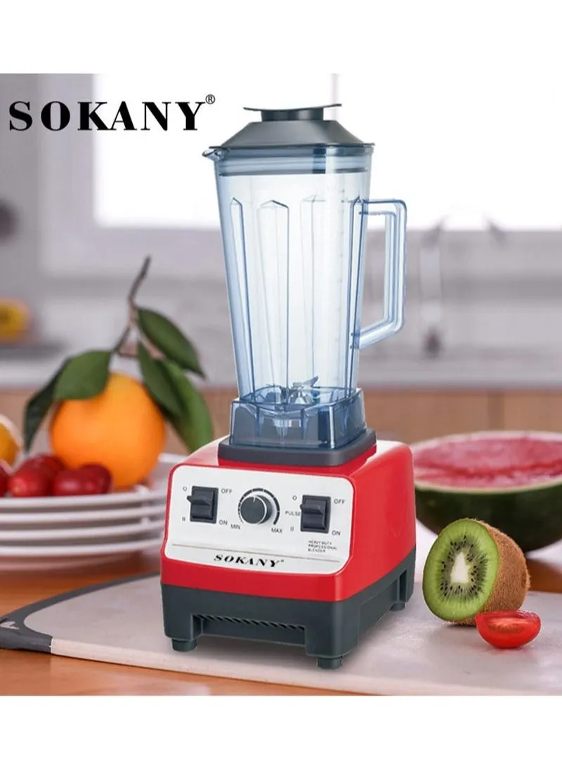 Multifunctional Countertop Blender Ice Shaver Food Grinder Juicer 2L 4500W SK-444 Red-2