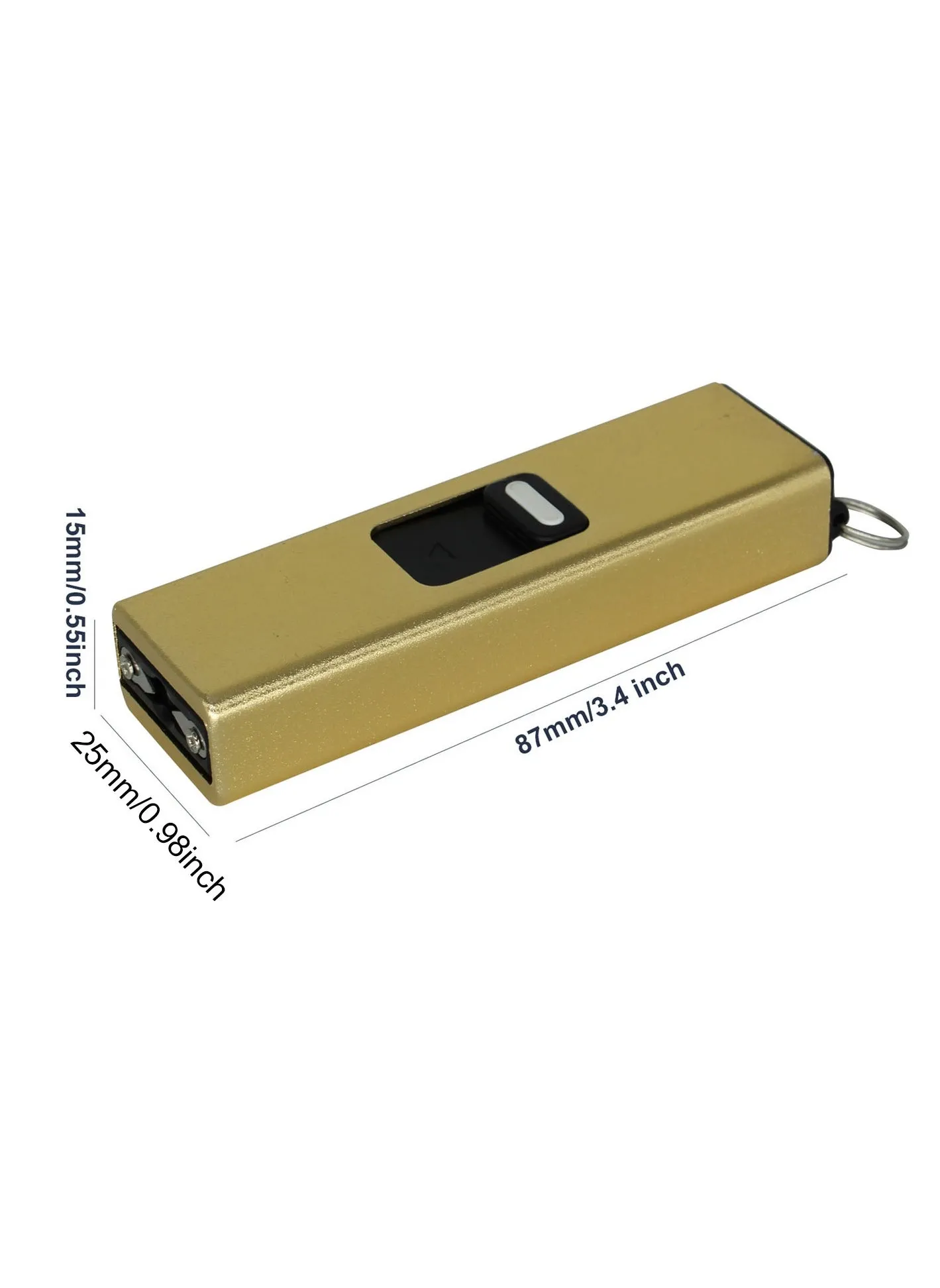 MultiFunctional LED Flashlight USB Rechargeable Flashlight, Gold-2