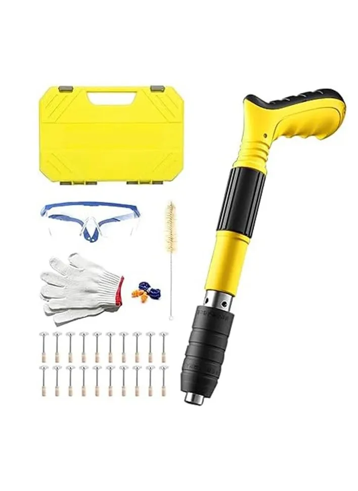 Nail Wall Fixing Tool for Cement Wall, Manual Steel Nail Gun Tool, Concrete Nail Gun, Mini Portable Nail Shooting Machine with100 Nails, House…-1