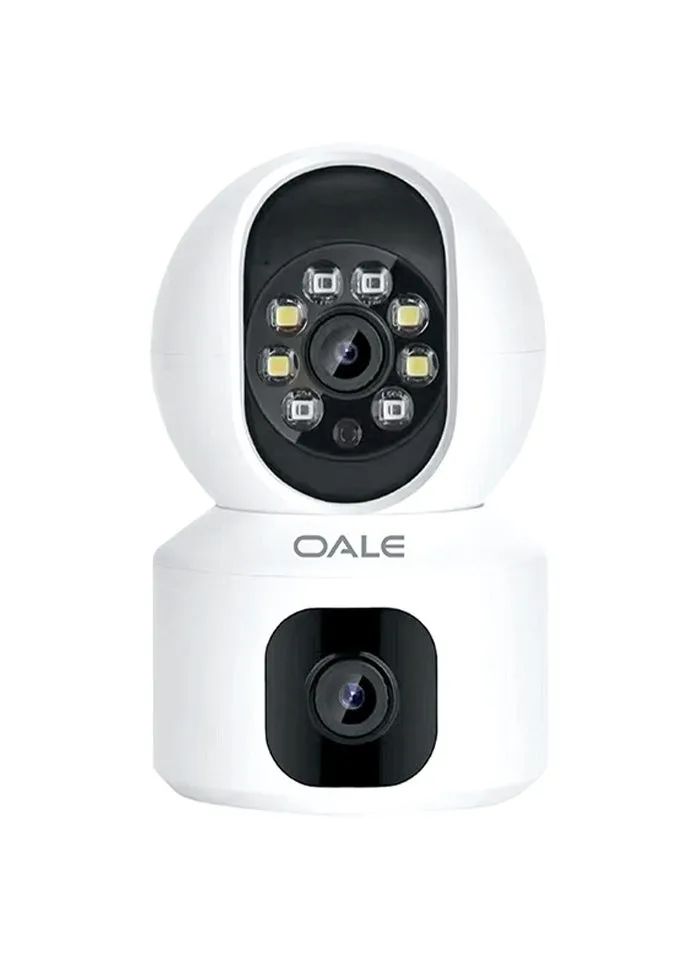 OALE iHome 03 1080P 360° Dual Security Camera with Night Vision, Motion Detection, Voice Call-1