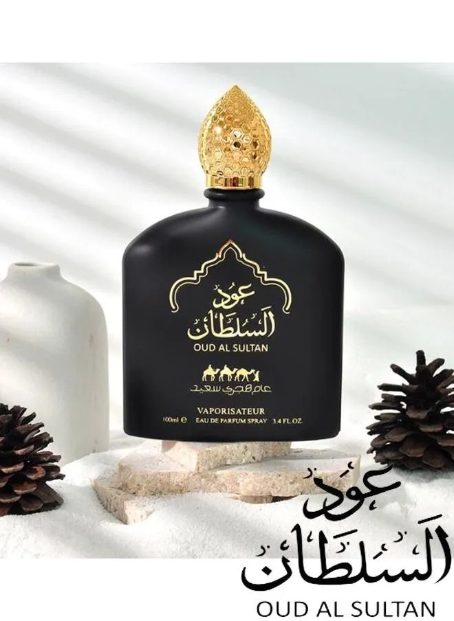 عود السلطان العربي - منتجات فاخرة من دبي - معطر منزلي طويل الأمد - رائحة مميزة - الرائحة العربية الفاخرة - 3.4 أونصة-2