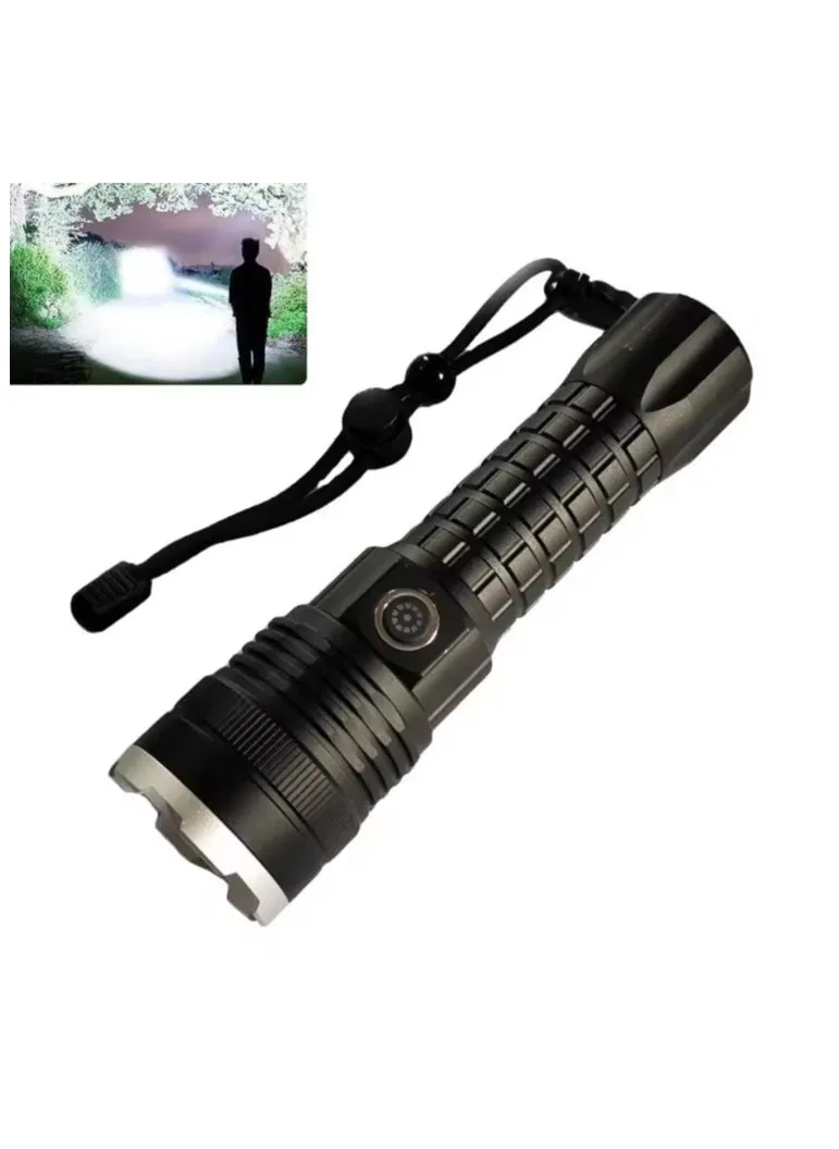 P50 SUPER LIGHT RECHARGEABLE FLASHLIGHT Powerful Flashlights Super Bright P50 LED Rechargeable Flashlight, USB Zoomable Hand Torch Light-2