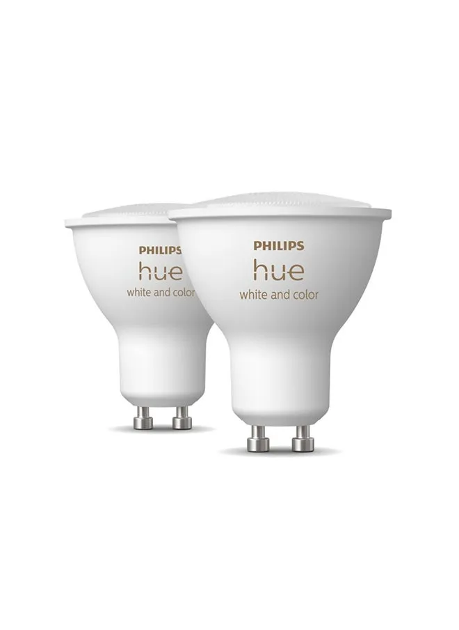 حزمة من قطعتين من الإضاءة الذكية باللون الأبيض واللون Ambiance من Philips Hue [GU10 Spot] مع بلوتوث تعمل مع Alexa وGoogle Assistant وApple Homekit-2