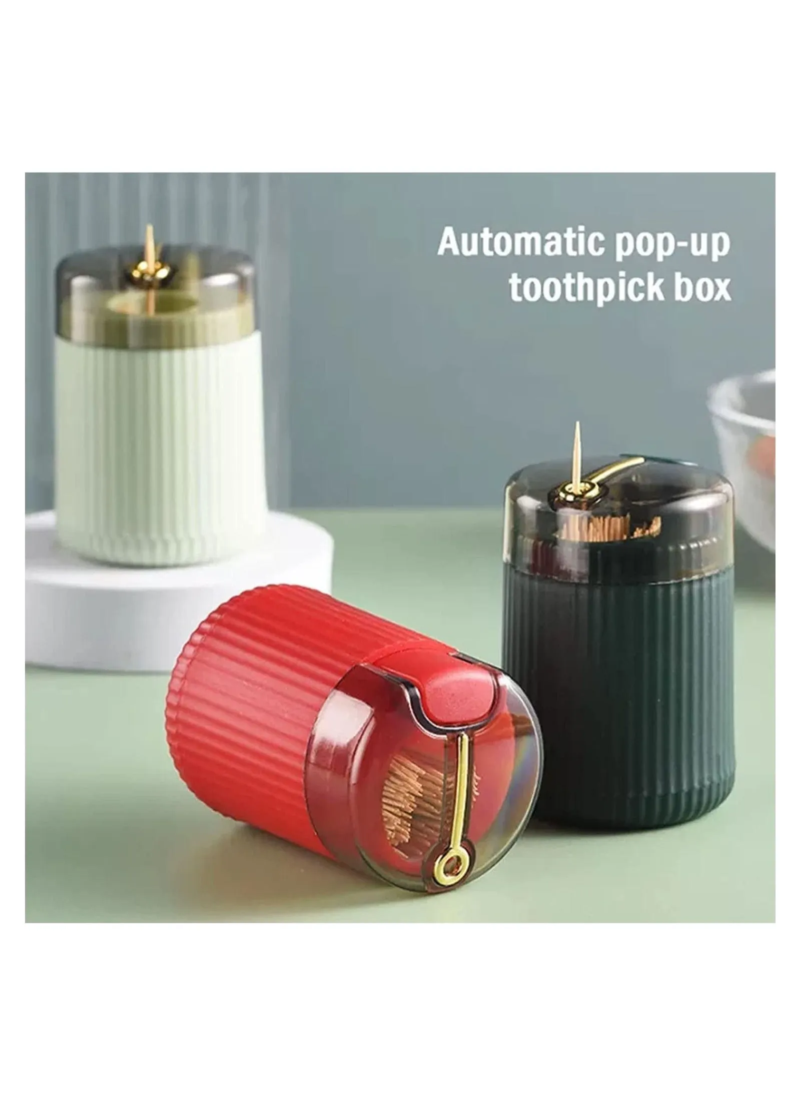 Pop-up Automatic Toothpick Dispenser, Auto Toothpick Dispenser, Automatic Toothpick Dispenser 3Pcs-2