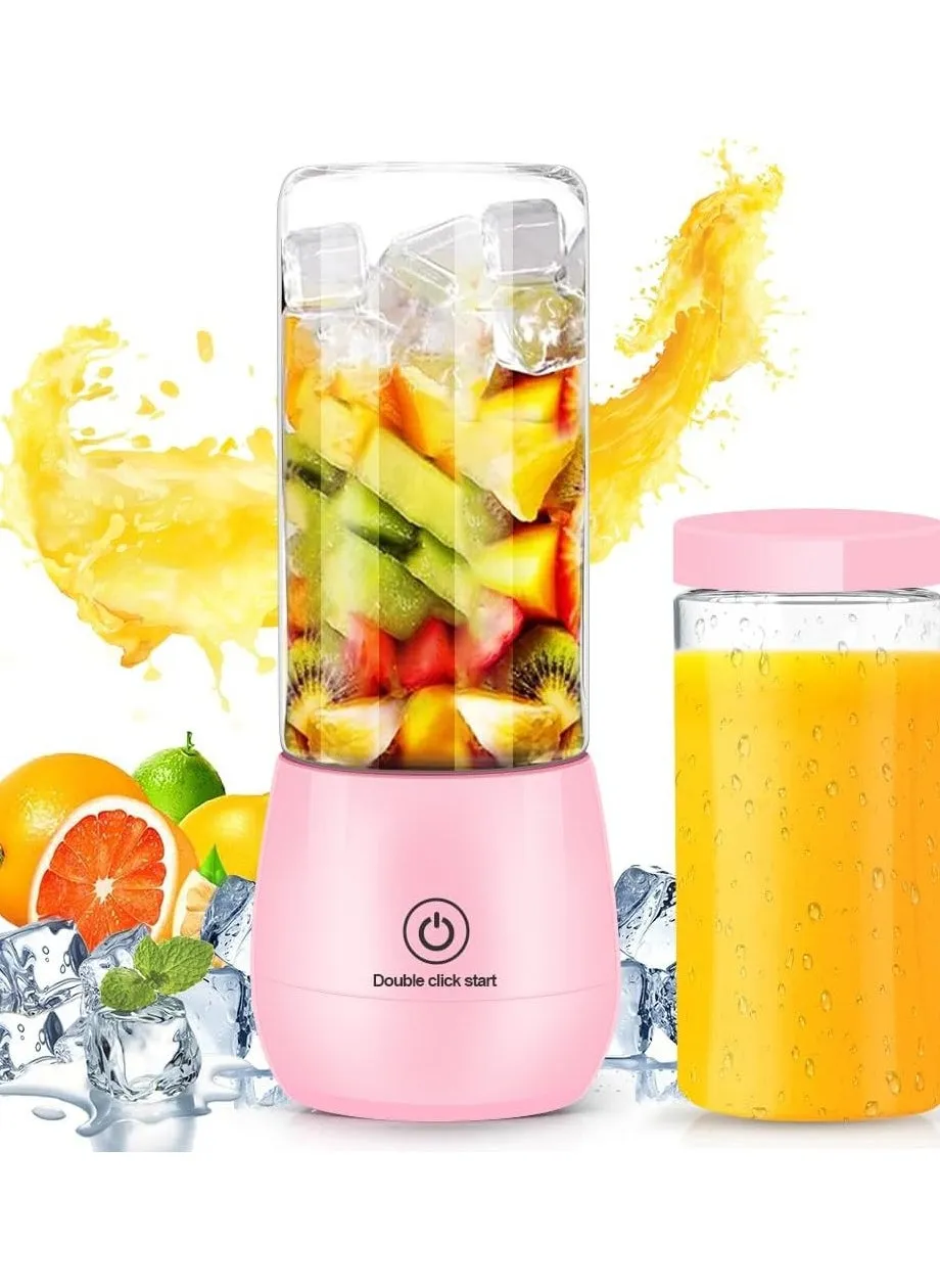 Portable Blender USB Rechargeable Smoothie Blender Personal Beach Blender for Shakes and Smoothies with 6 Sharp Blades Travel Lid One Touch Auto-cleaning Waterproof Blender for Kitchen-1