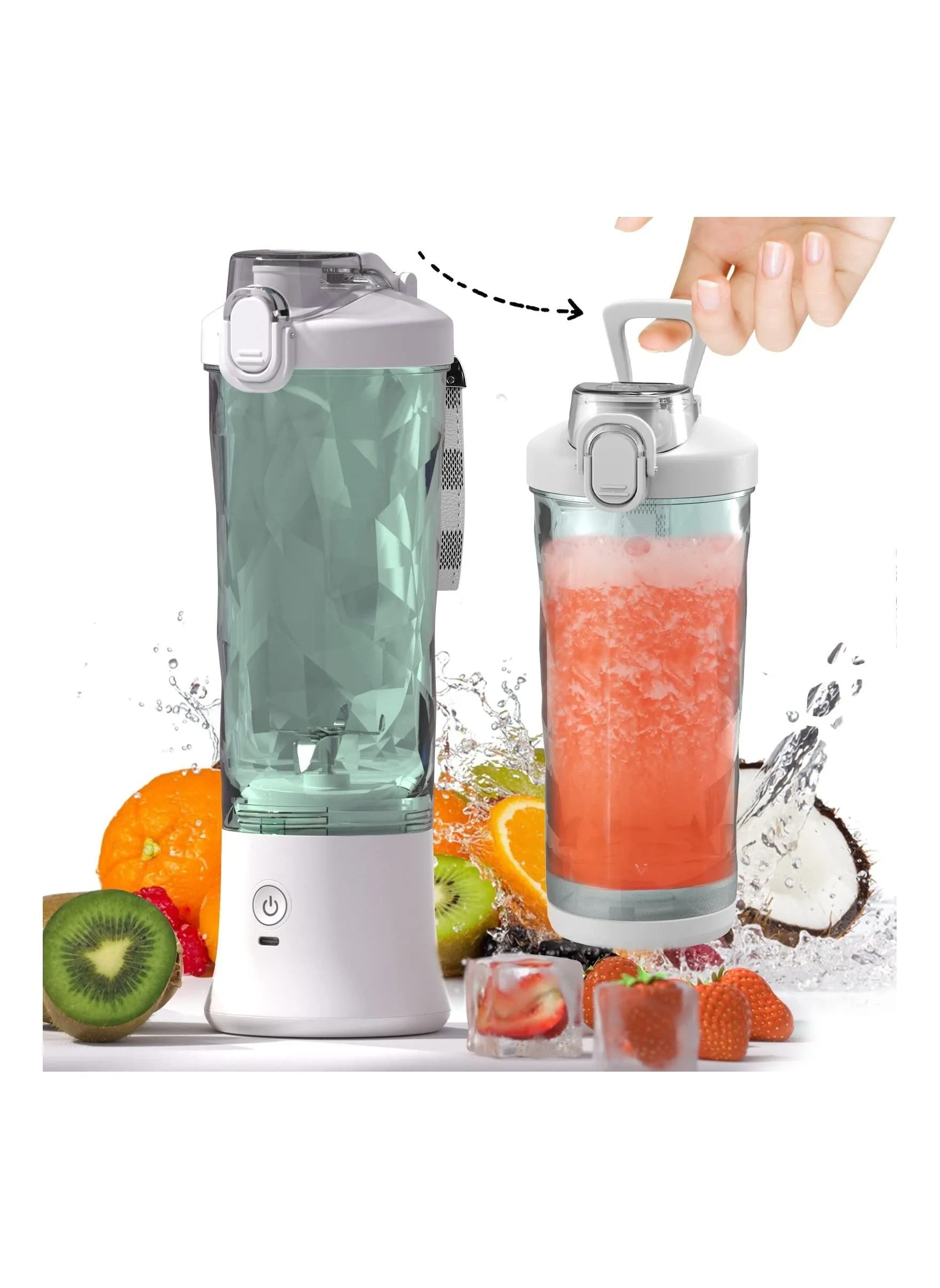 Portable Personal Blender, for Shakes and Smoothies with 6 Blade 20 Oz Travel Cup USB Rechargeable for Kitchen, Home, Travel-1