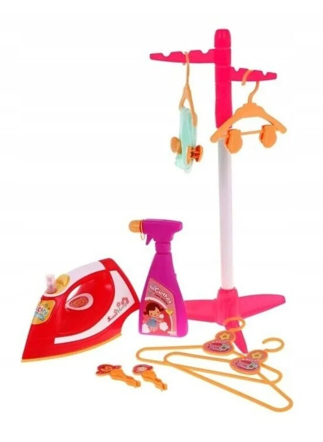 Real Working Function Iron board with a sprinkler rack 4 hangers toys for kids-2