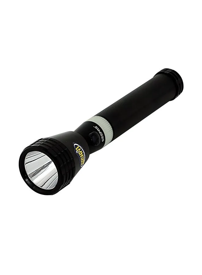 مصباح LED يدوي قابل للشحن أسود 242مم-2