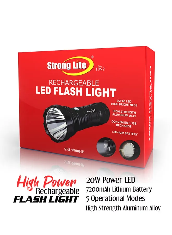 مصباح يدوي LED قابل للشحن لون أسود 16سم-2