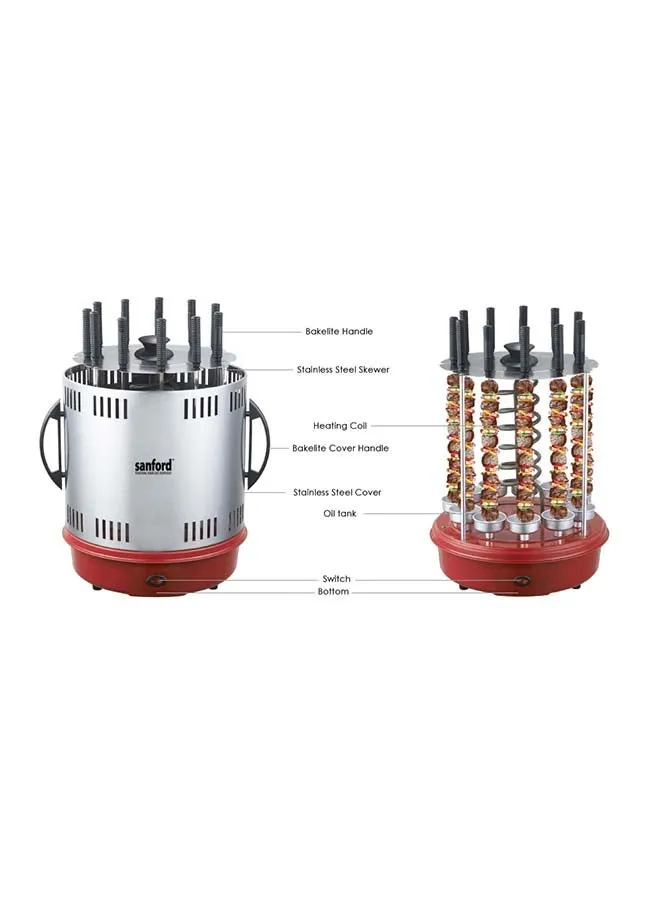 شواية دوارة بقوة 1500 وات 1500.0 W SF5950RBQ BS فضي-2