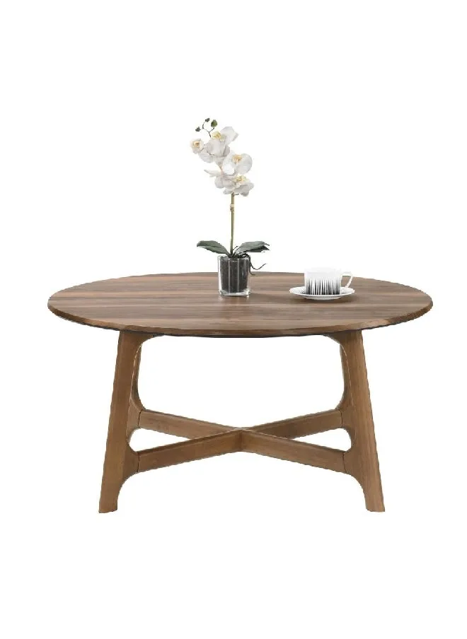 Round High-Quality And Durable Coffee Table Brown 10.6 X 88 X 88 Cm Maeve_C_Rd800-1